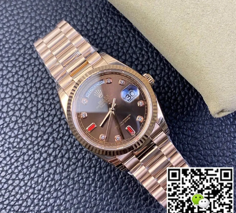 Rolex Day Date 118235 EW Factory 1:1 Best Edition Replica Watch Diamond-set Dial