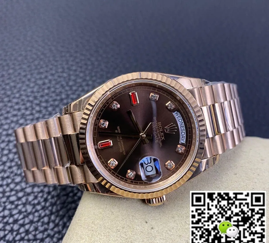 Rolex Day Date 118235 EW Factory 1:1 Best Edition Replica Watch Diamond-set Dial