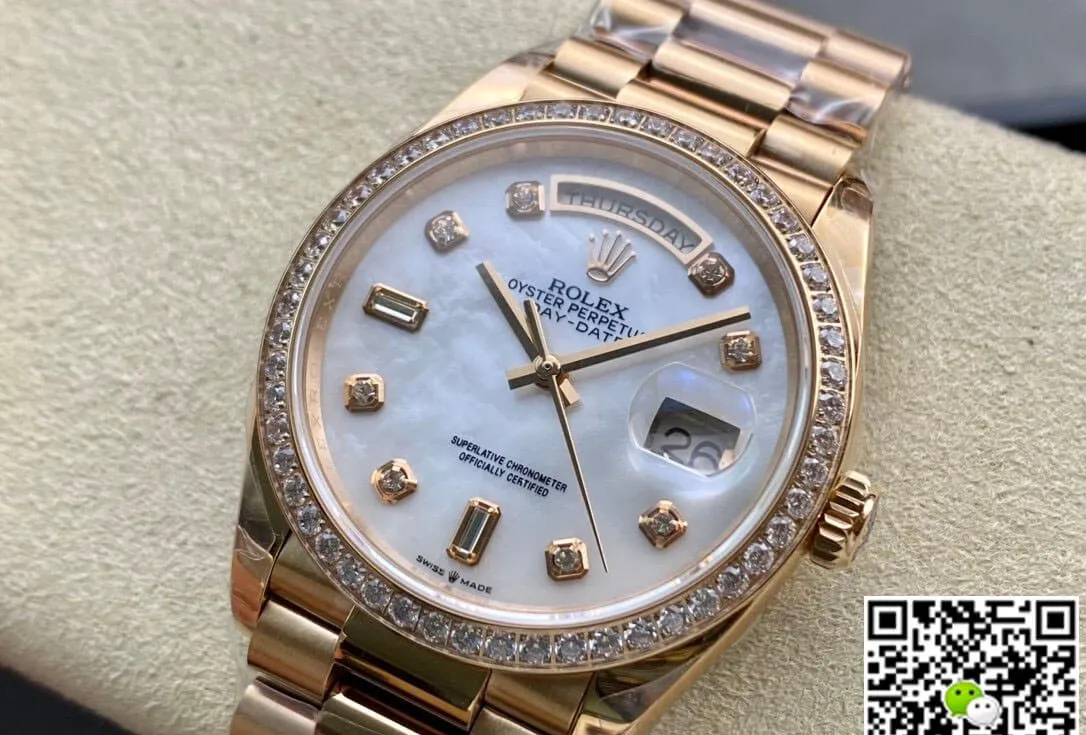 Rolex Day Date 128238 EW Factory 1:1 Best Edition Replica Watch V2 White Dial