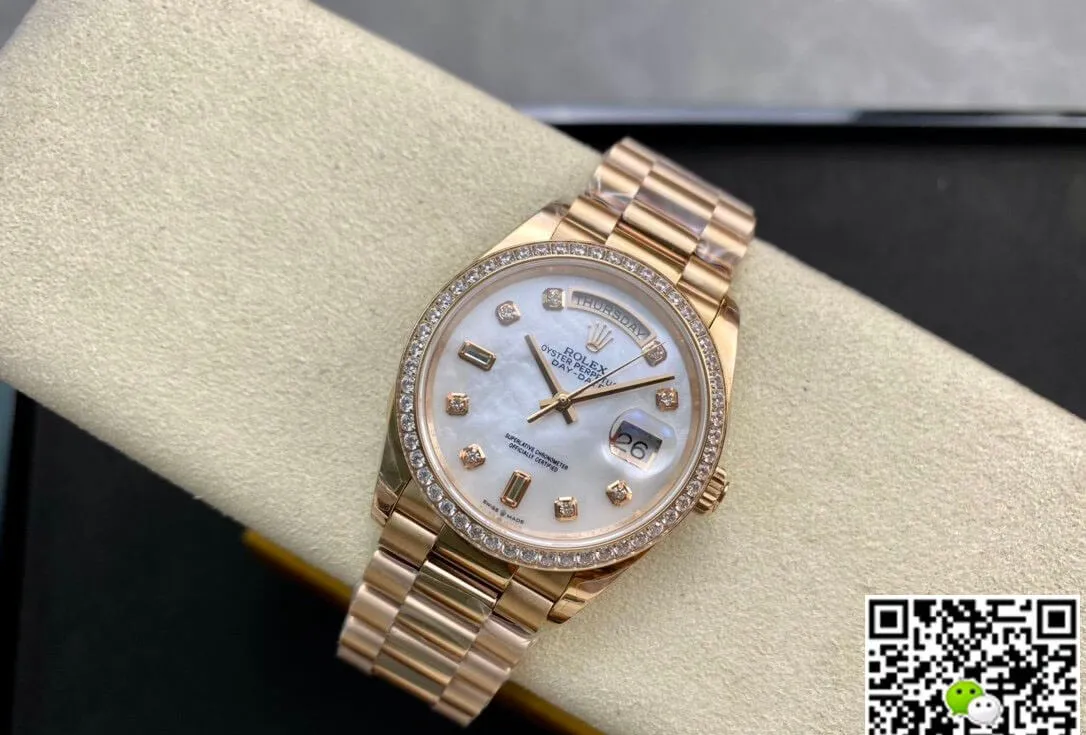 Rolex Day Date 128238 EW Factory 1:1 Best Edition Replica Watch V2 White Dial