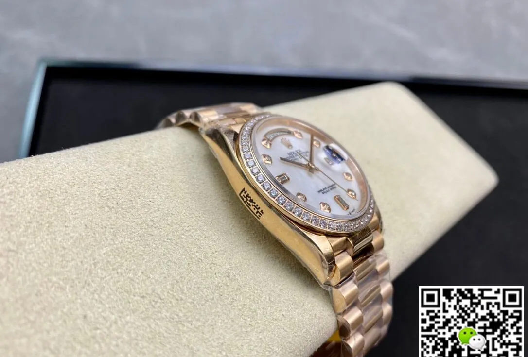 Rolex Day Date 128238 EW Factory 1:1 Best Edition Replica Watch V2 White Dial