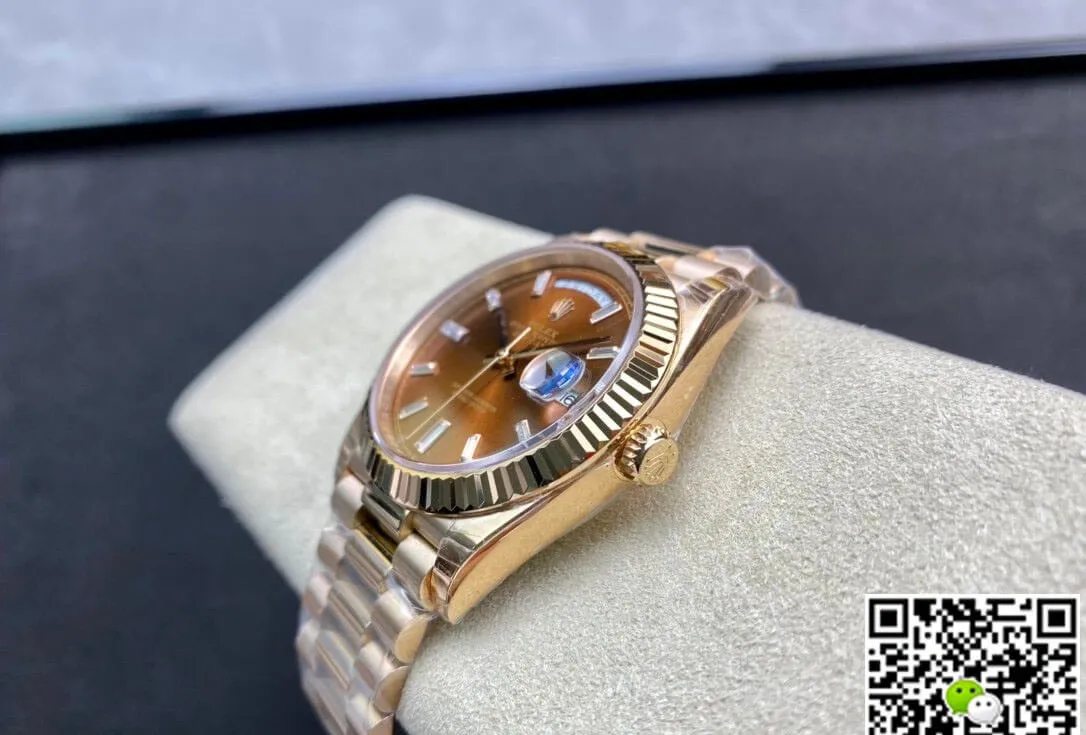 Rolex Day Date 228235 EW Factory 1:1 Best Edition Replica Watch V2 Brown Dial