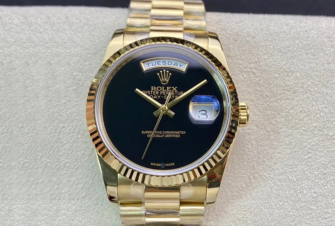 Rolex Day Date 36MM BP Factory 1:1 Best Edition Replica Watch Gold Strap