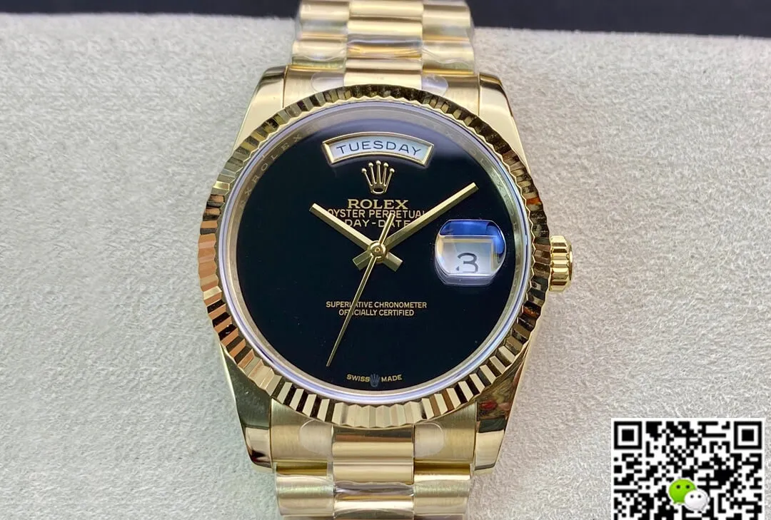 Rolex Day Date 36MM BP Factory 1:1 Best Edition Replica Watch Gold Strap