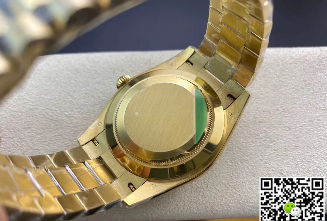 Rolex Day Date 40MM EW Factory 1:1 Best Edition Replica Watch Golden Strap