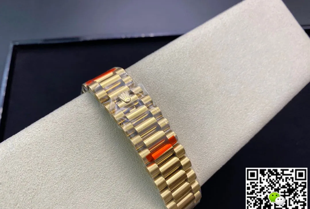Rolex Day Date 40MM EW Factory 1:1 Best Edition Replica Watch Golden Strap