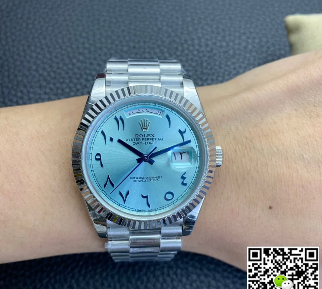 Rolex Day Date BP Factory 1:1 Best Edition Replica Watch Ice Blue Dial
