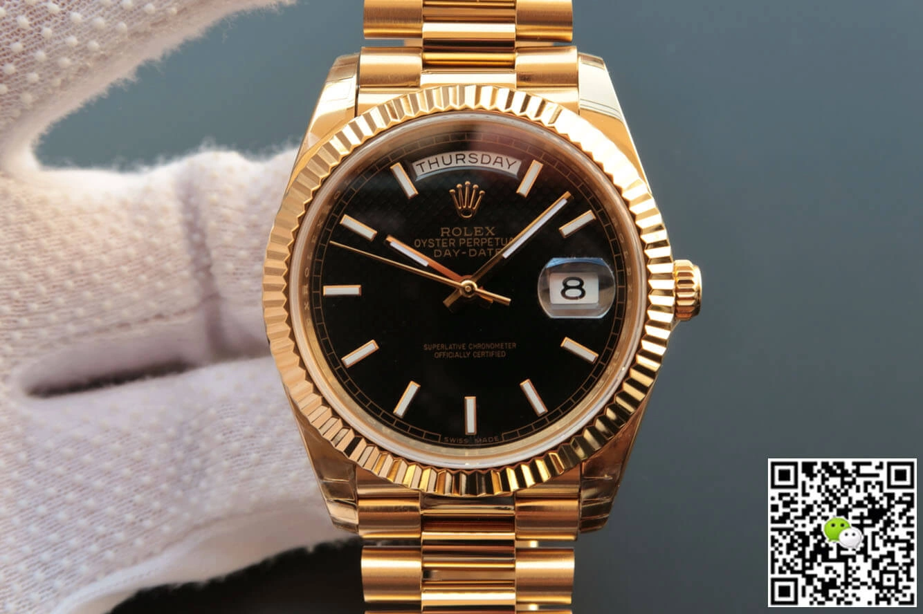 Rolex Day Date M228238-0004 EW Factory 1:1 Best Edition Replica Watch Gold Strap