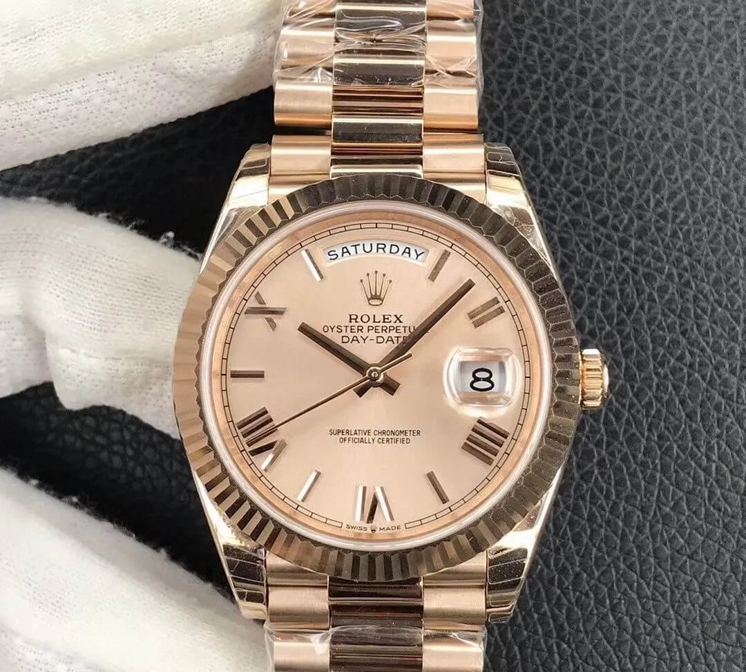 Rolex Day Date M228238-0006 EW Factory 1:1 Best Edition Replica Watch Gold Strap