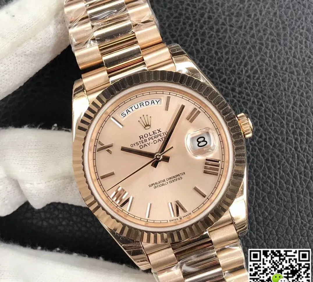 Rolex Day Date M228238-0006 EW Factory 1:1 Best Edition Replica Watch Gold Strap