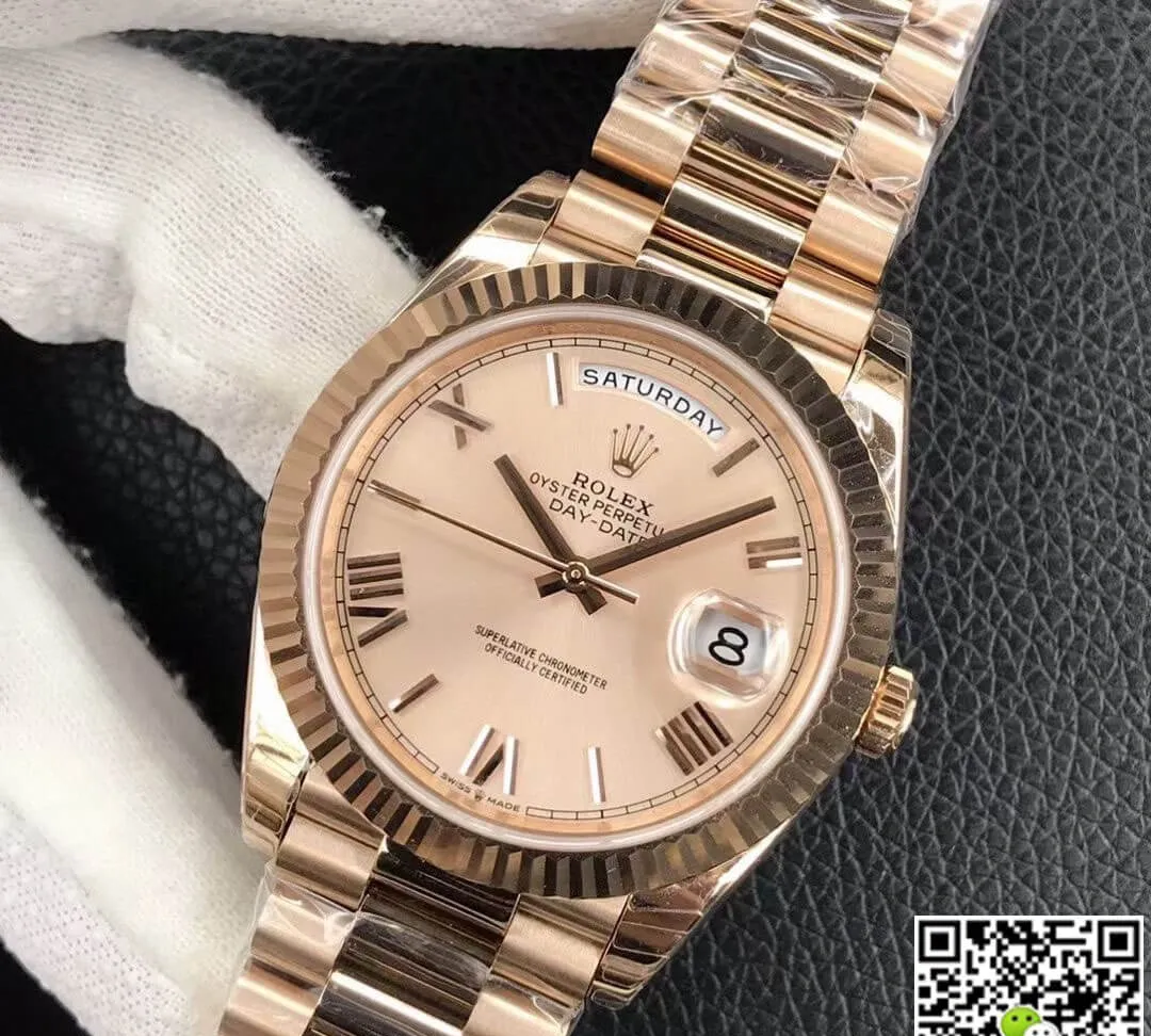 Rolex Day Date M228238-0006 EW Factory 1:1 Best Edition Replica Watch Gold Strap