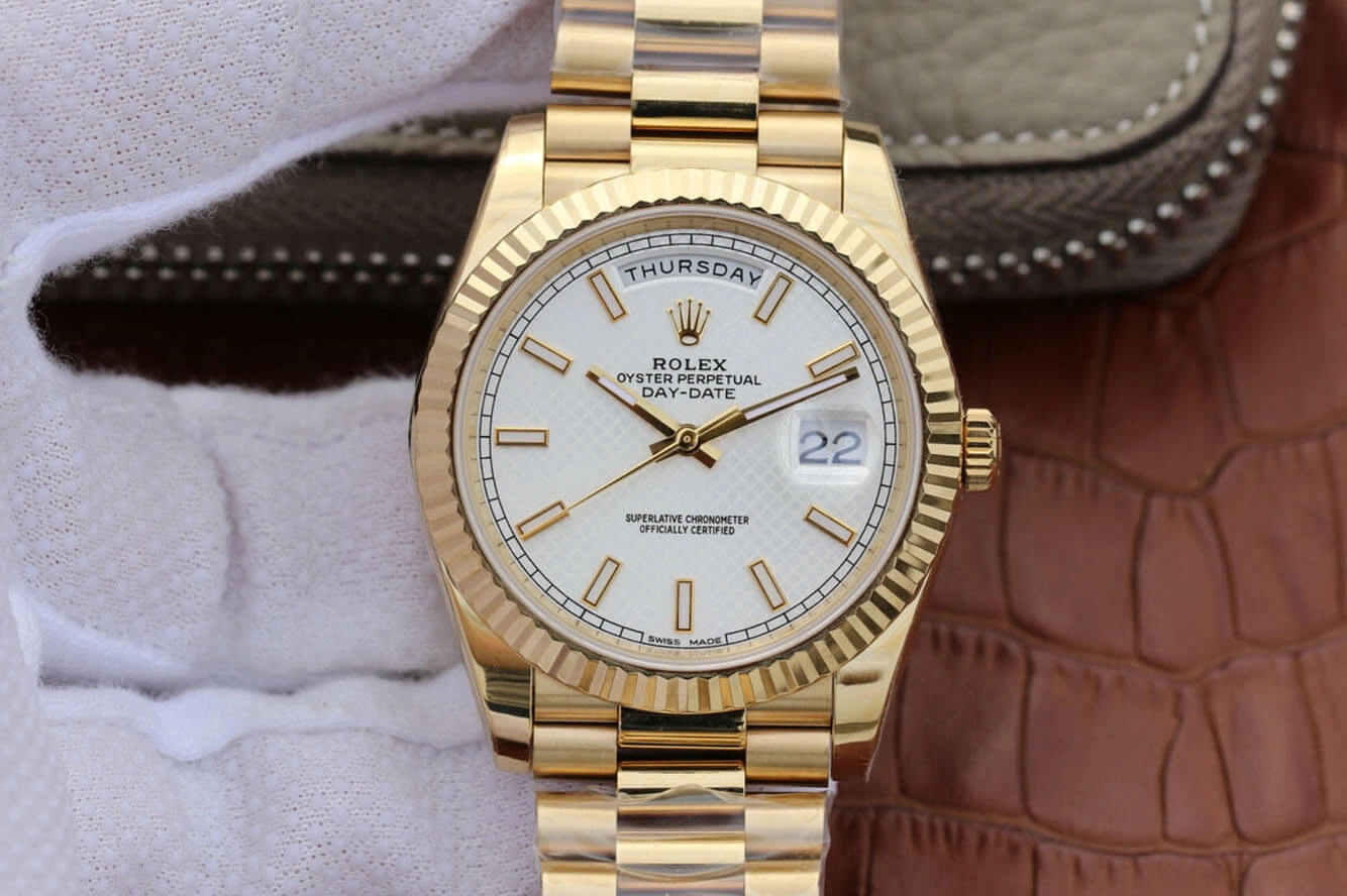Rolex Day Date M228238-0008 EW Factory 1:1 Best Edition Replica Watch White Dial