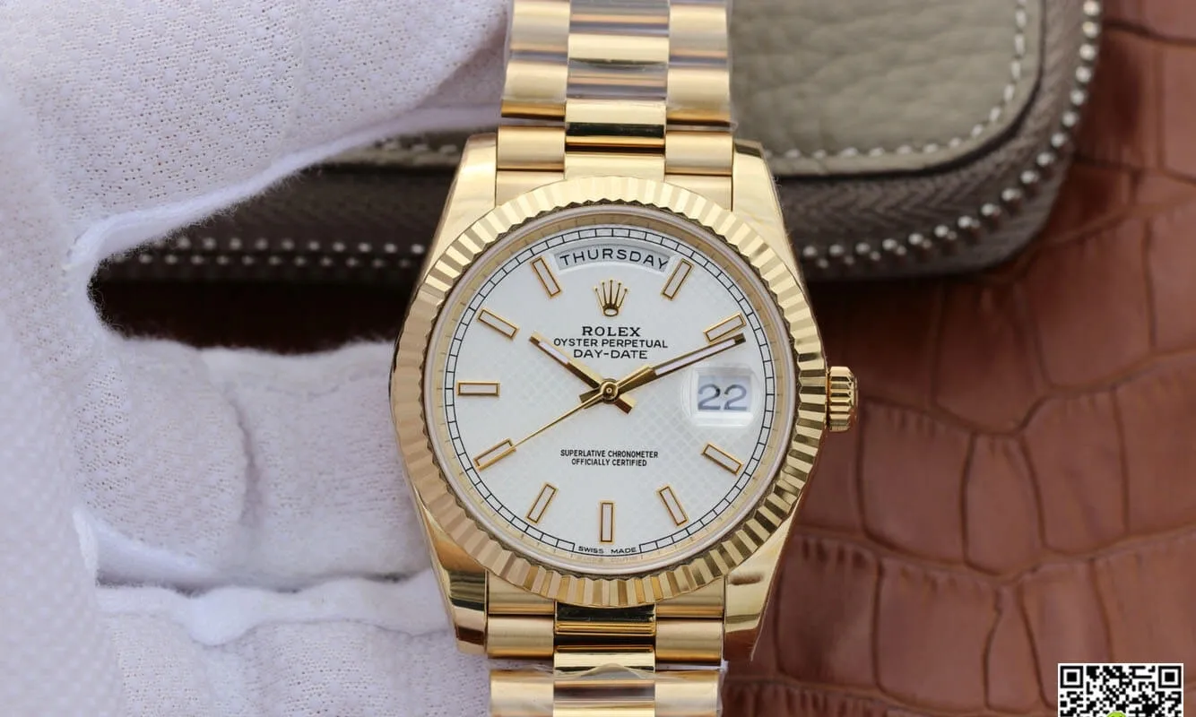 Rolex Day Date M228238-0008 EW Factory 1:1 Best Edition Replica Watch White Dial