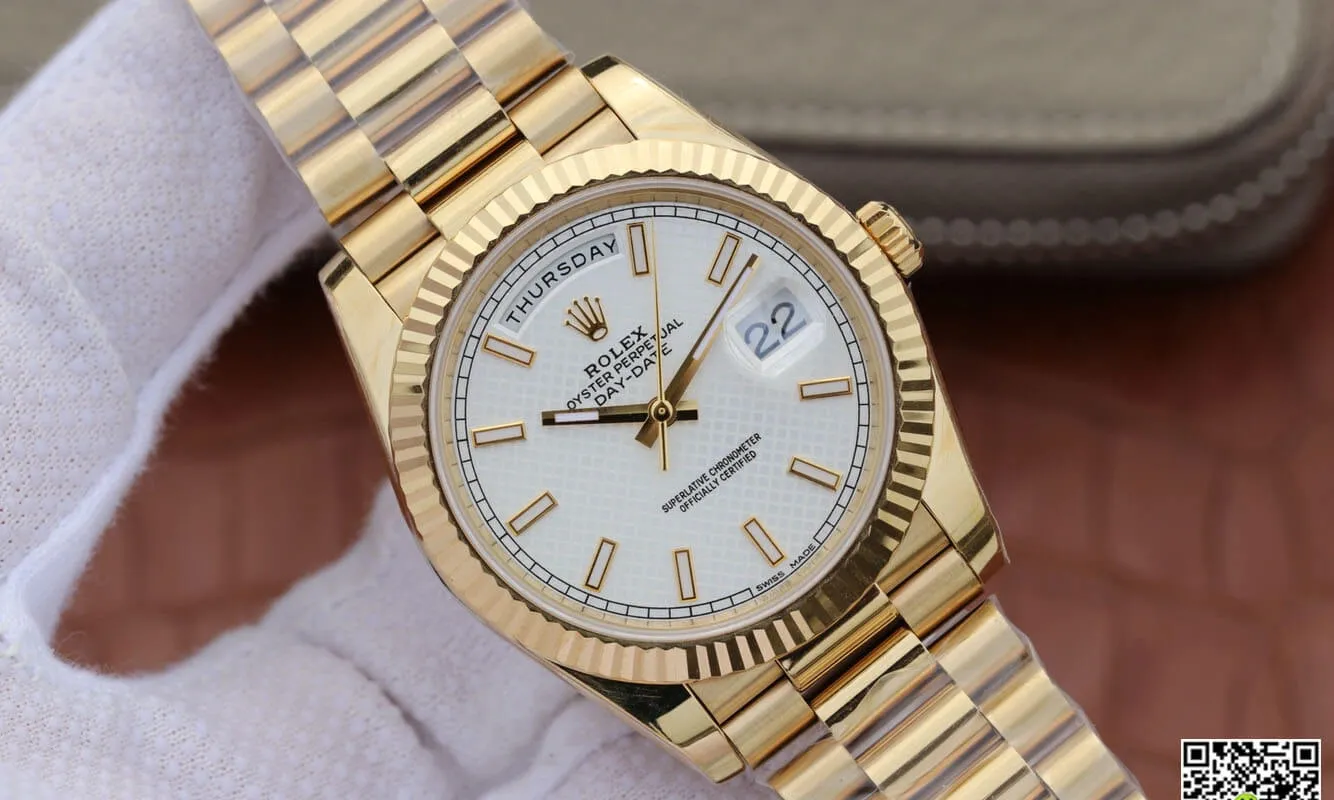 Rolex Day Date M228238-0008 EW Factory 1:1 Best Edition Replica Watch White Dial