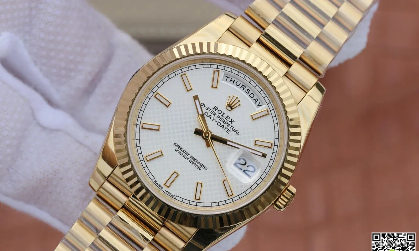 Rolex Day Date M228238-0008 EW Factory 1:1 Best Edition Replica Watch White Dial