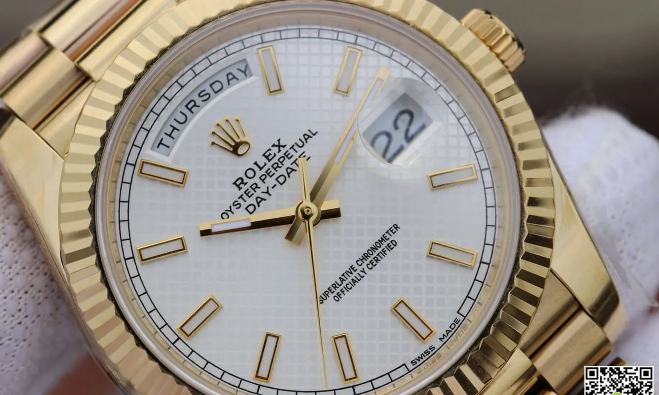 Rolex Day Date M228238-0008 EW Factory 1:1 Best Edition Replica Watch White Dial