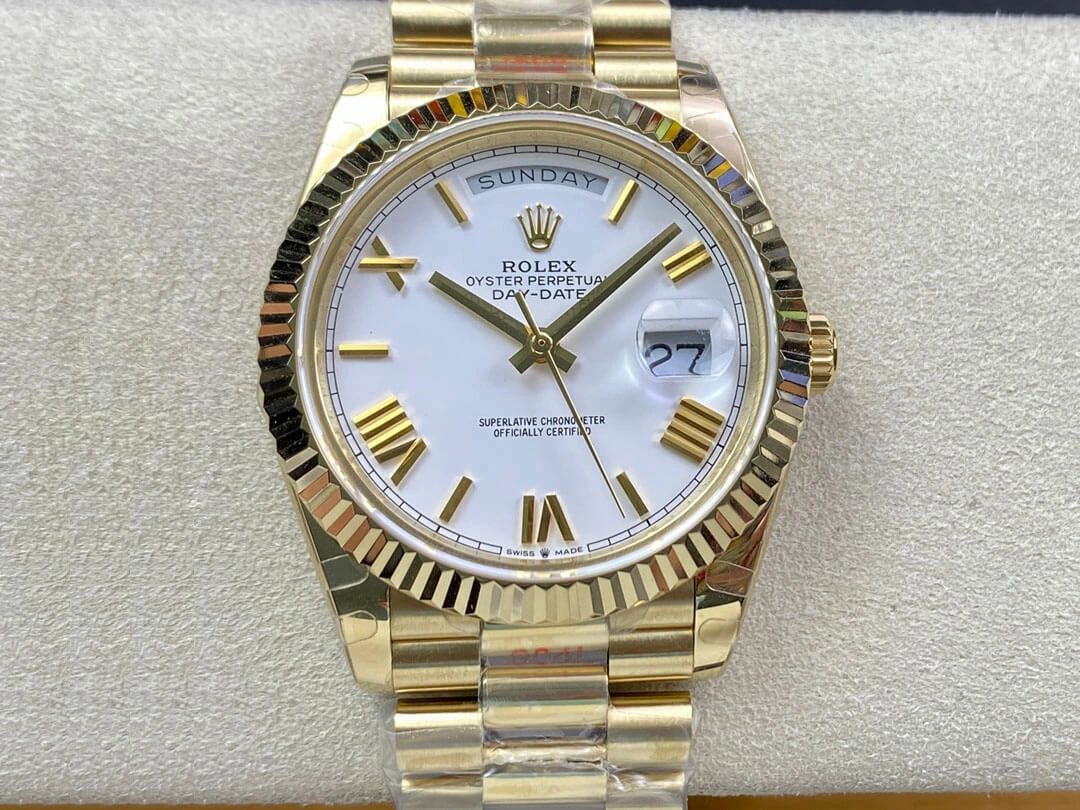 Rolex Day Date M228238-0042 EW Factory 1:1 Best Edition Replica Watch Gold Strap
