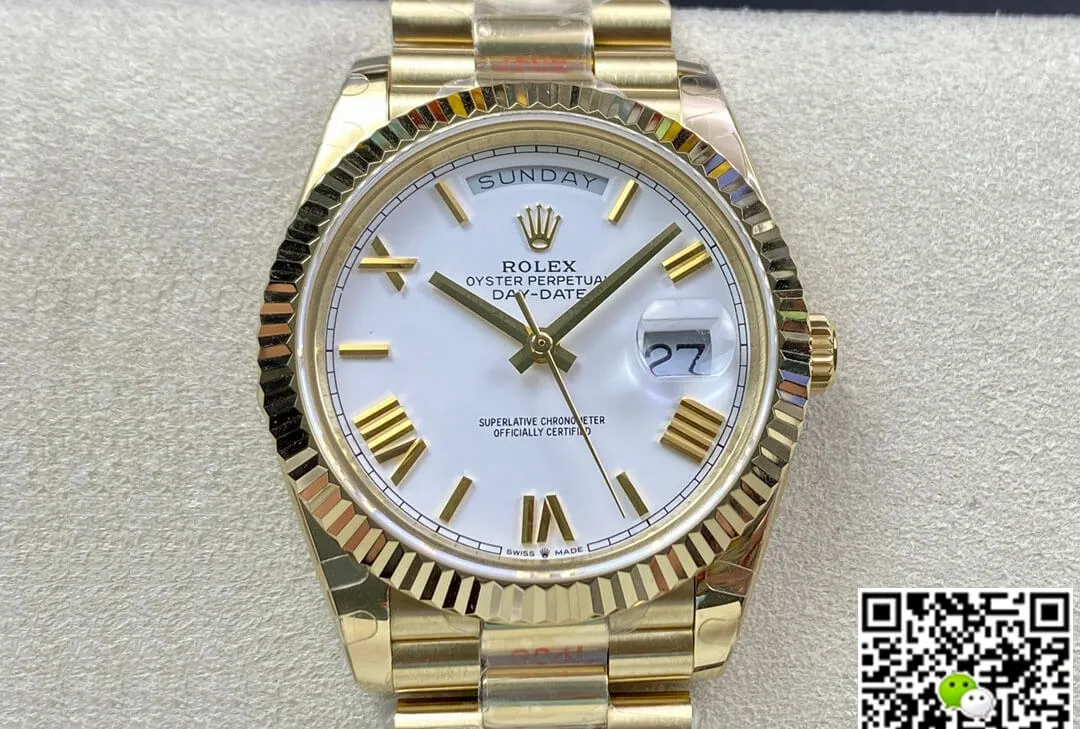 Rolex Day Date M228238-0042 EW Factory 1:1 Best Edition Replica Watch Gold Strap