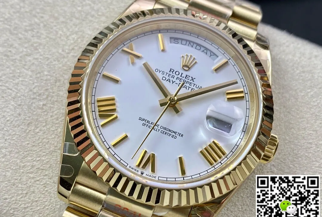 Rolex Day Date M228238-0042 EW Factory 1:1 Best Edition Replica Watch Gold Strap