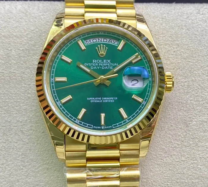 Rolex Day Date m118238-0433 EW Factory 1:1 Best Edition Replica Watch Green Dial