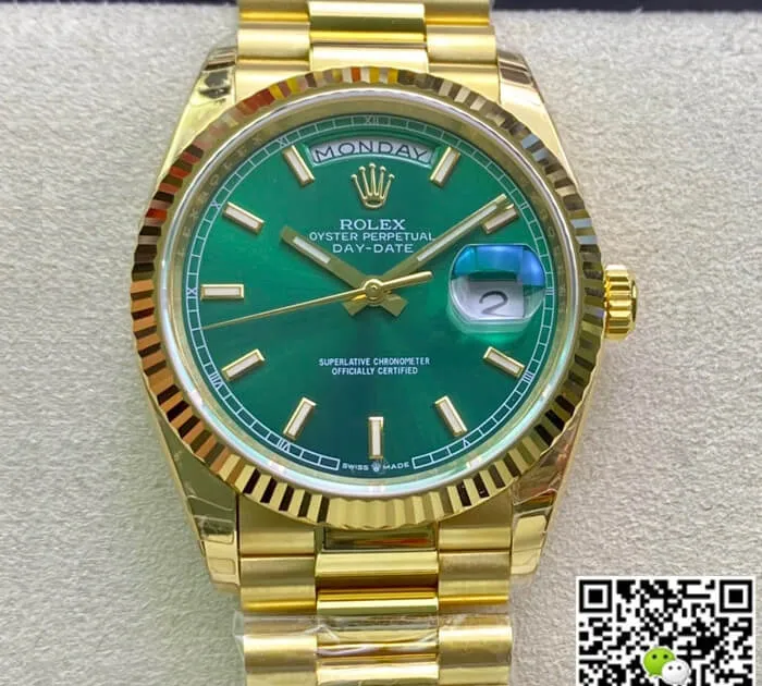 Rolex Day Date m118238-0433 EW Factory 1:1 Best Edition Replica Watch Green Dial