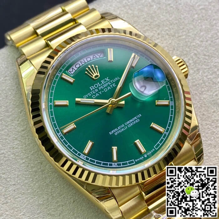 Rolex Day Date m118238-0433 EW Factory 1:1 Best Edition Replica Watch Green Dial