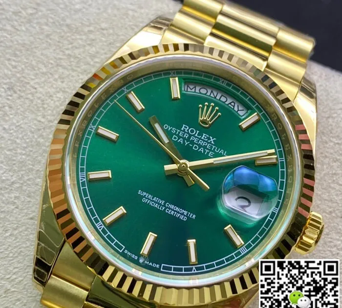 Rolex Day Date m118238-0433 EW Factory 1:1 Best Edition Replica Watch Green Dial