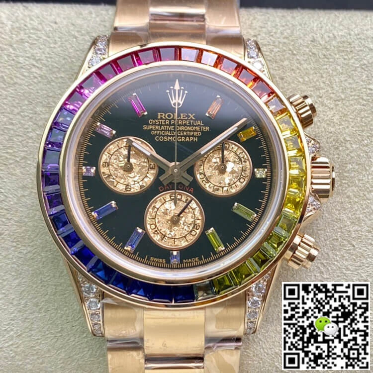 Rolex Daytona 116595 RBOW TW Factory 1:1 Best Edition Replica Watch Black Dial