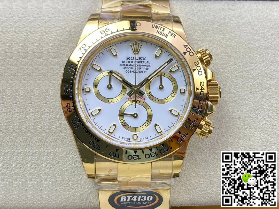 Rolex Daytona M116508-0001 BT Factory 1:1 Best Edition Replica Watch Gold Sstrap