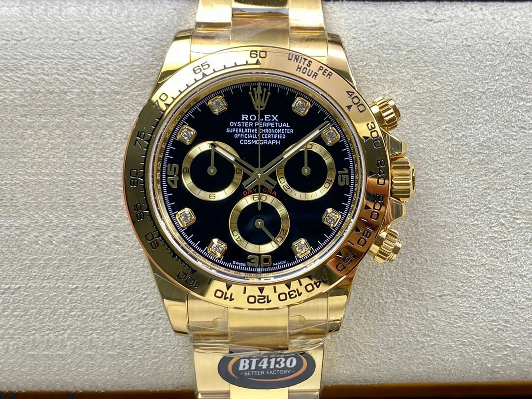Rolex Daytona M116508-0016 BT Factory 1:1 Best Edition Replica Watch Golden Strap