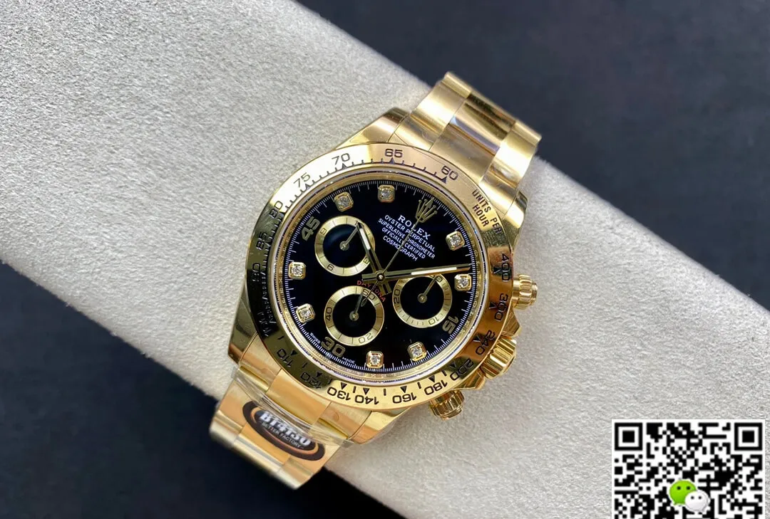 Rolex Daytona M116508-0016 BT Factory 1:1 Best Edition Replica Watch Golden Strap