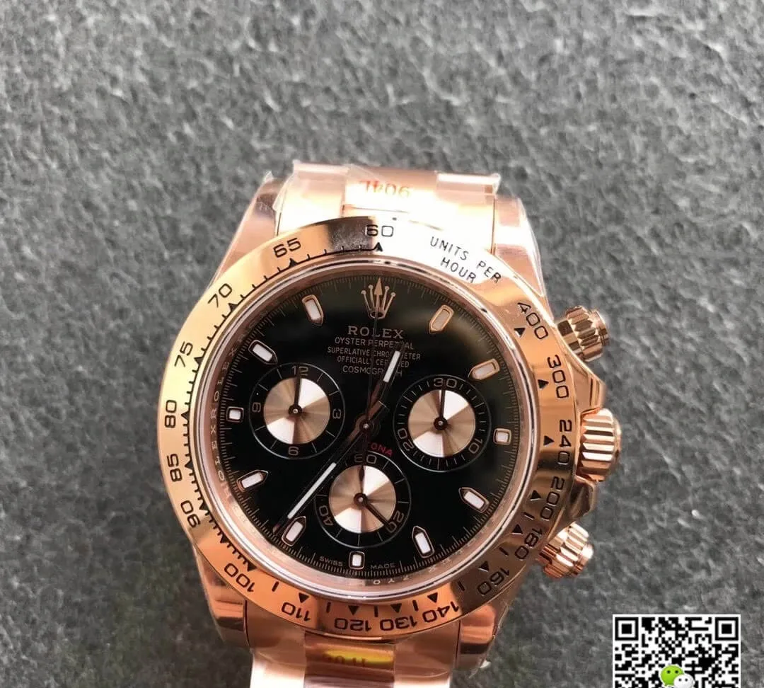 Rolex Daytona m116505-0008 Noob Factory 1:1 Best Edition Replica Watch Black Dial