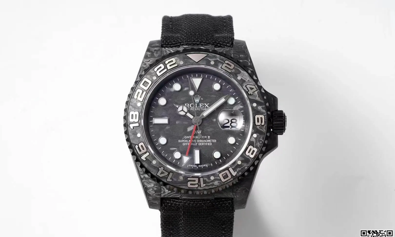 Rolex GMT-MASTER II Diw 1:1 Best Edition Replica Watch Black Strap