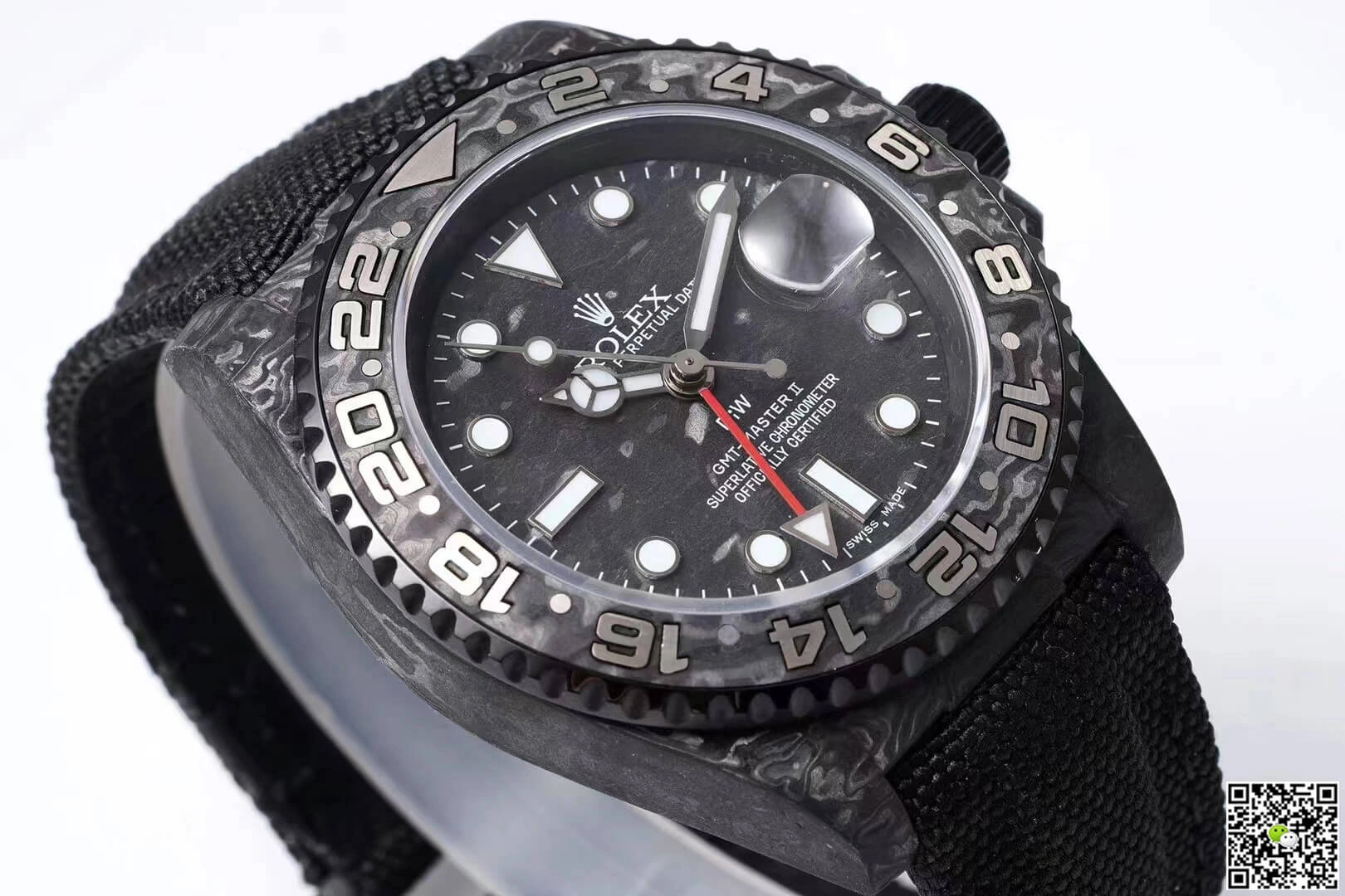 Rolex GMT-MASTER II Diw 1:1 Best Edition Replica Watch Black Strap