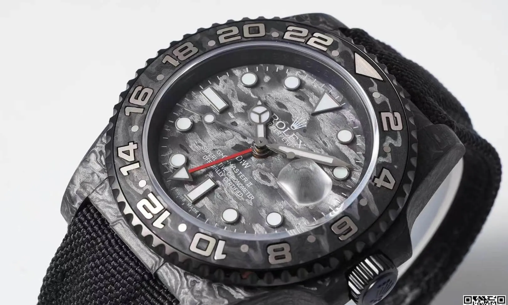Rolex GMT-MASTER II Diw 1:1 Best Edition Replica Watch Black Strap