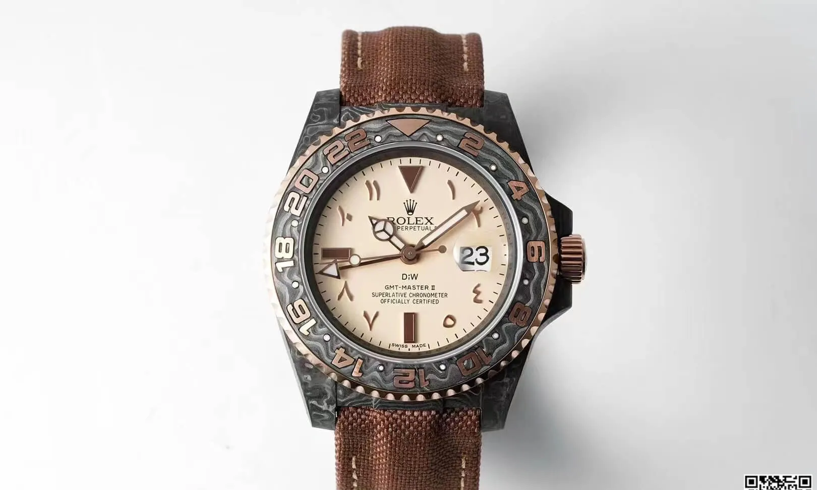 Rolex GMT-MASTER II Diw 1:1 Best Edition Replica Watch Brown Strap