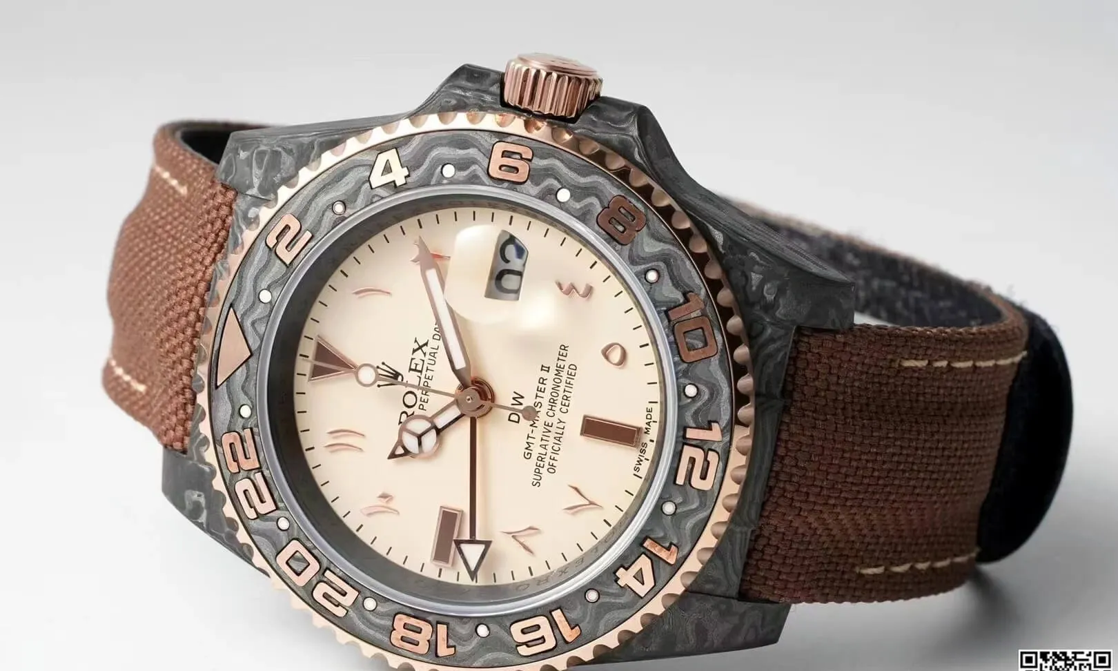 Rolex GMT-MASTER II Diw 1:1 Best Edition Replica Watch Brown Strap