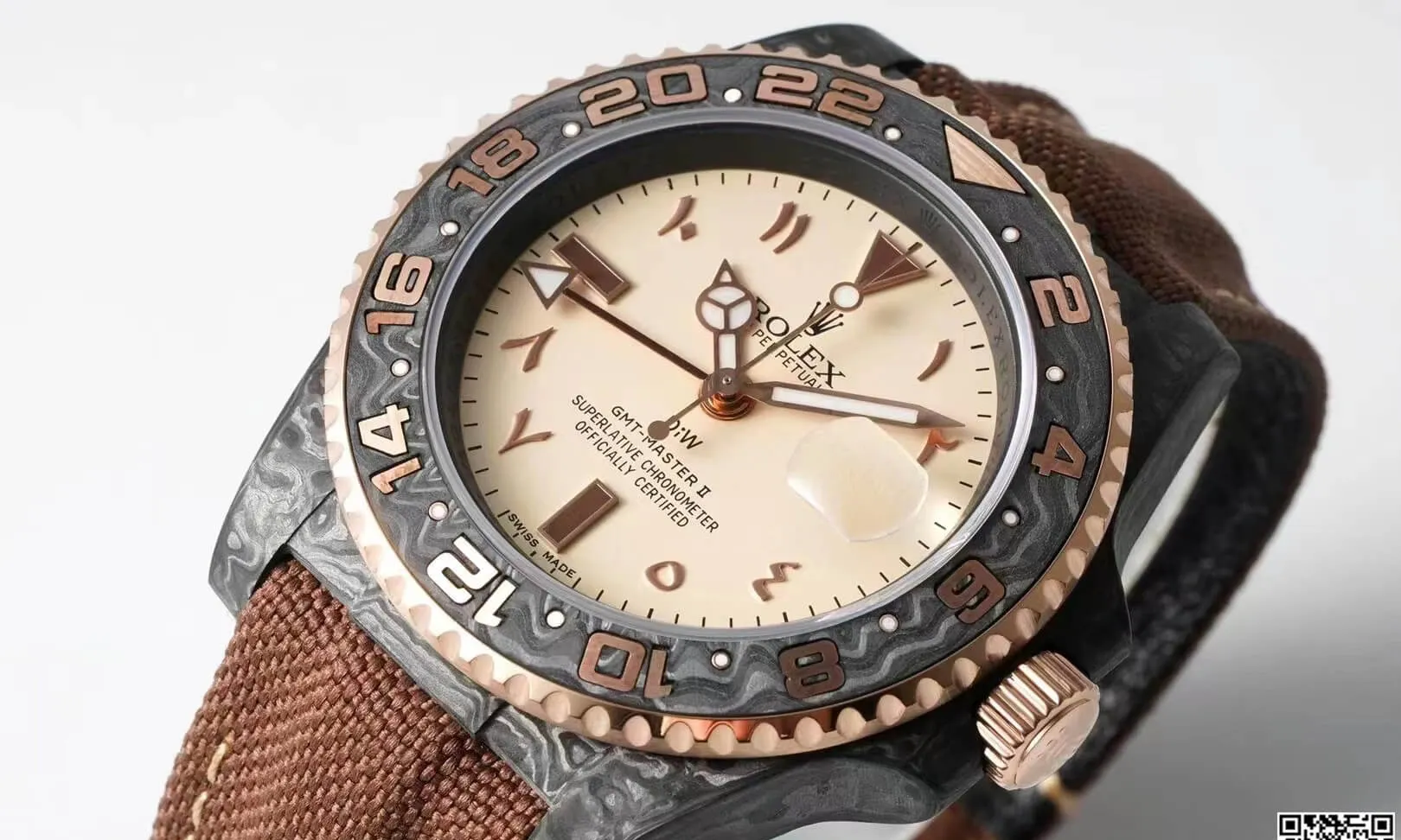 Rolex GMT-MASTER II Diw 1:1 Best Edition Replica Watch Brown Strap
