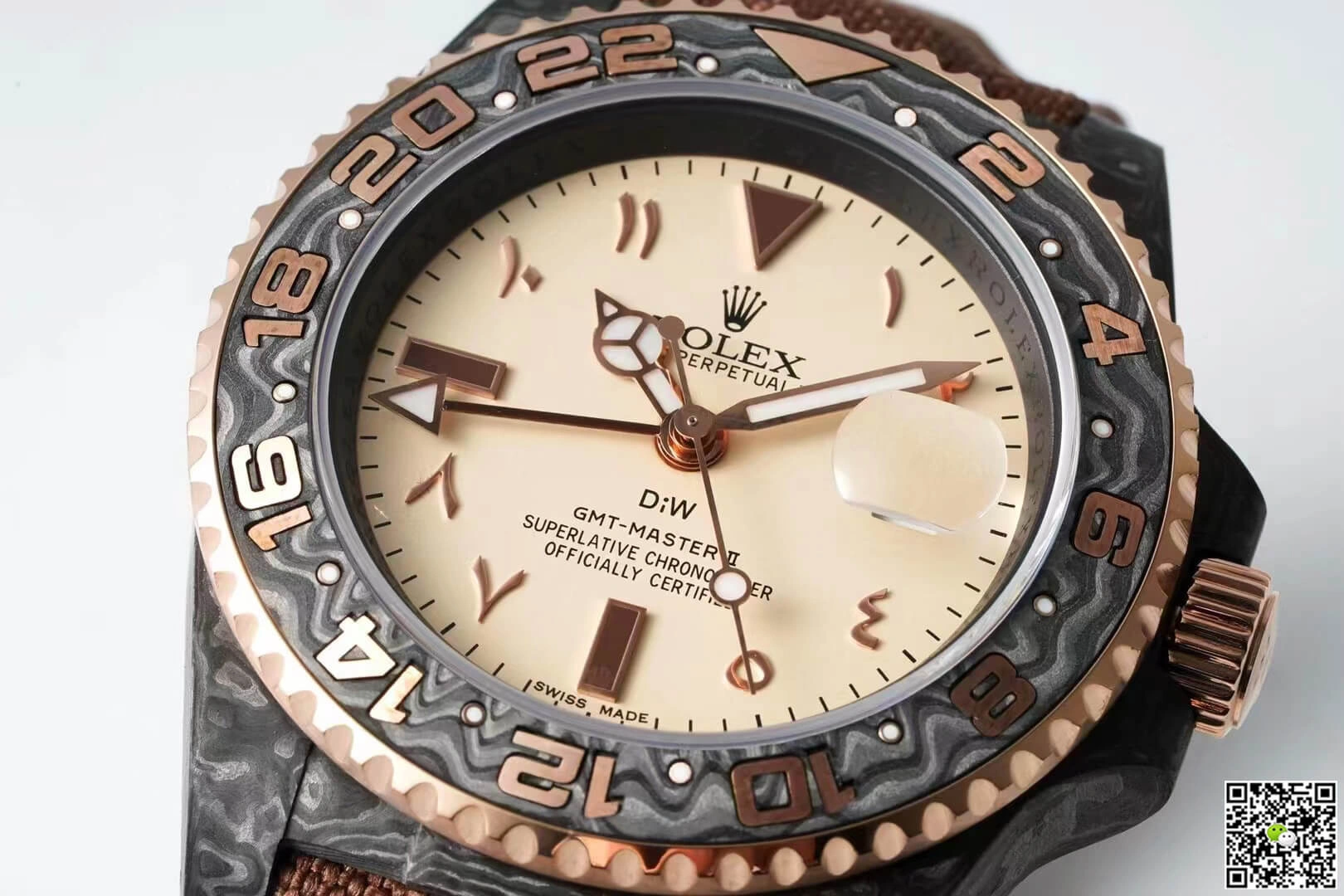 Rolex GMT-MASTER II Diw 1:1 Best Edition Replica Watch Brown Strap