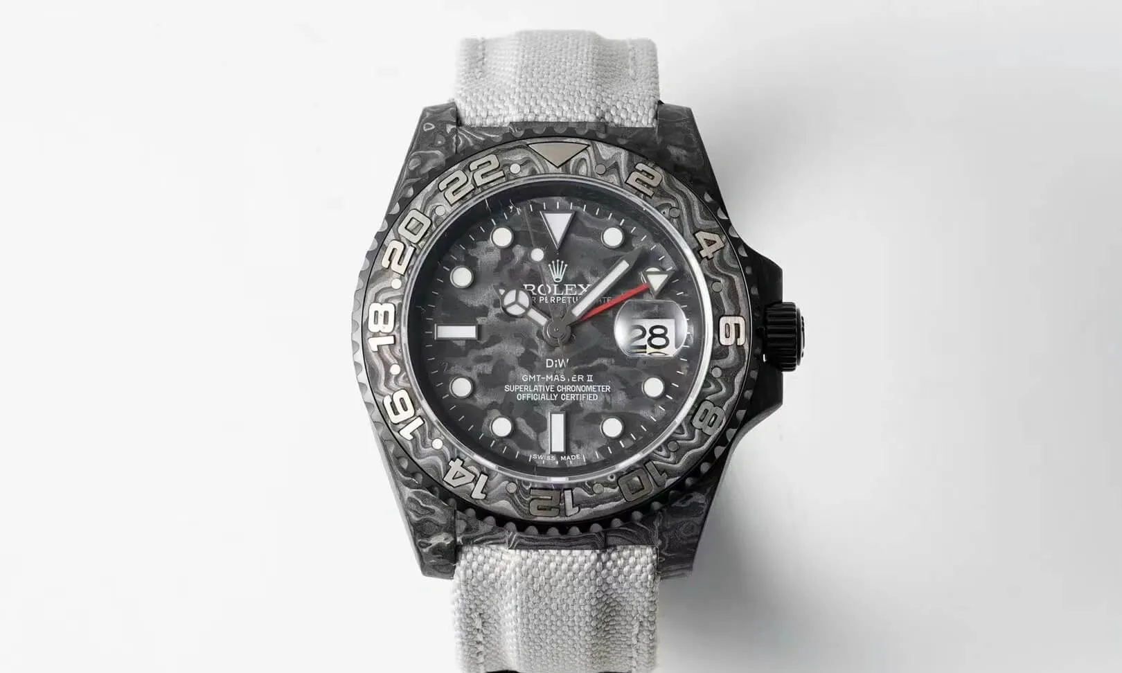 Rolex GMT-MASTER II Diw 1:1 Best Edition Replica Watch Carbon Fiber Fabric