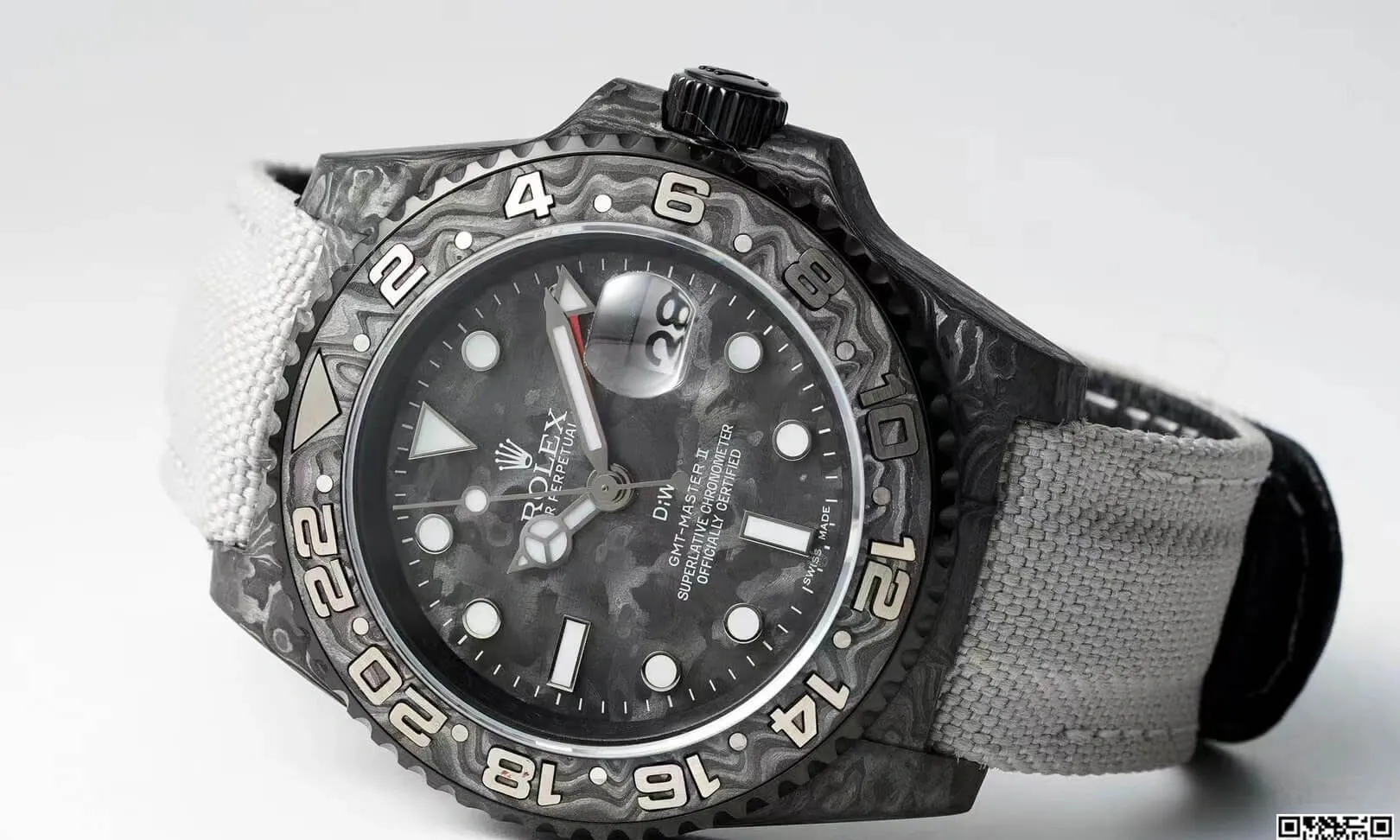 Rolex GMT-MASTER II Diw 1:1 Best Edition Replica Watch Carbon Fiber Fabric