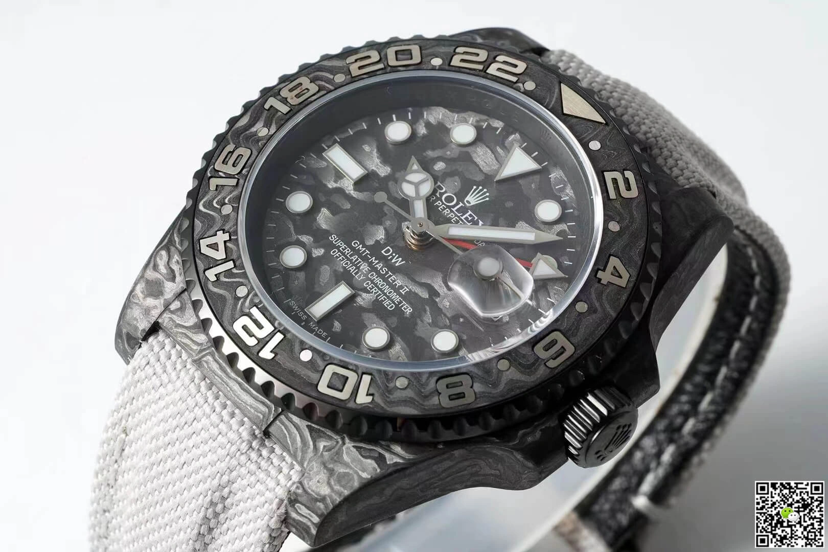 Rolex GMT-MASTER II Diw 1:1 Best Edition Replica Watch Carbon Fiber Fabric