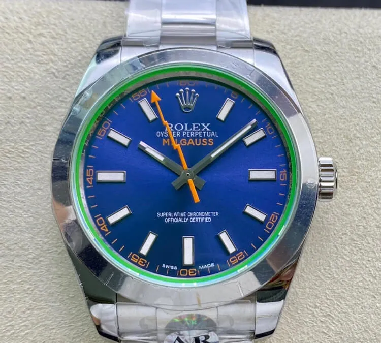 Rolex Milgauss 116400GV AR Factory 1:1 Best Edition Replica Watch Swiss ETA2824