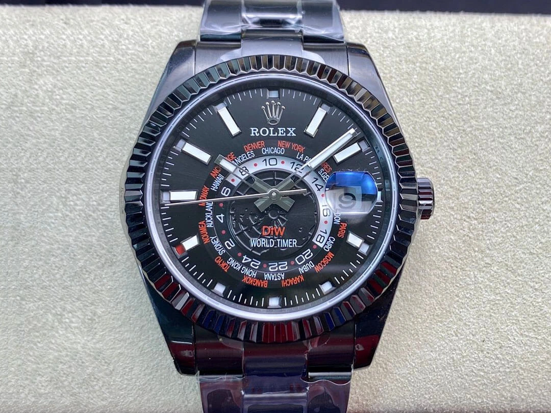 Rolex Sky Dweller 40MM WWF Factory 1:1 Best Edition Replica Watch Black Dial