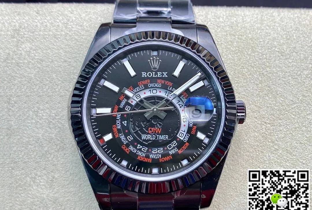 Rolex Sky Dweller 40MM WWF Factory 1:1 Best Edition Replica Watch Black Dial