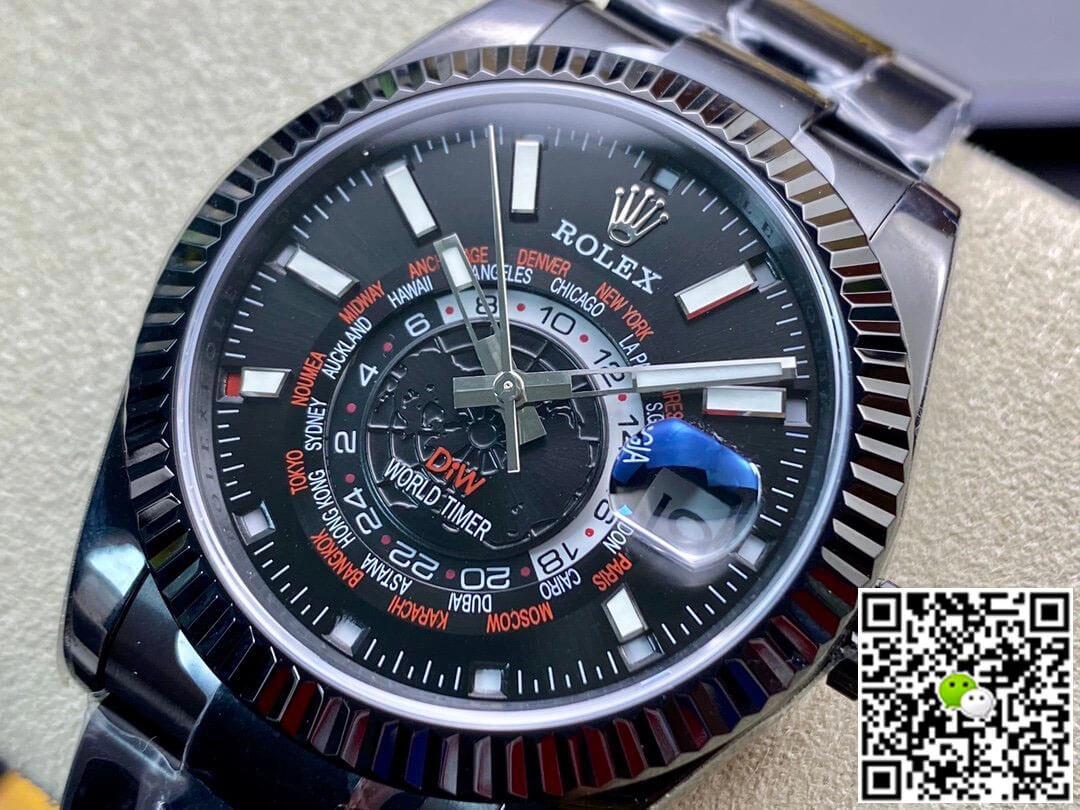Rolex Sky Dweller 40MM WWF Factory 1:1 Best Edition Replica Watch Black Dial