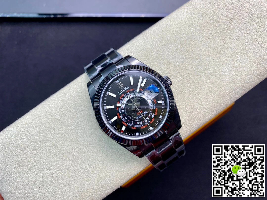 Rolex Sky Dweller 40MM WWF Factory 1:1 Best Edition Replica Watch Black Dial
