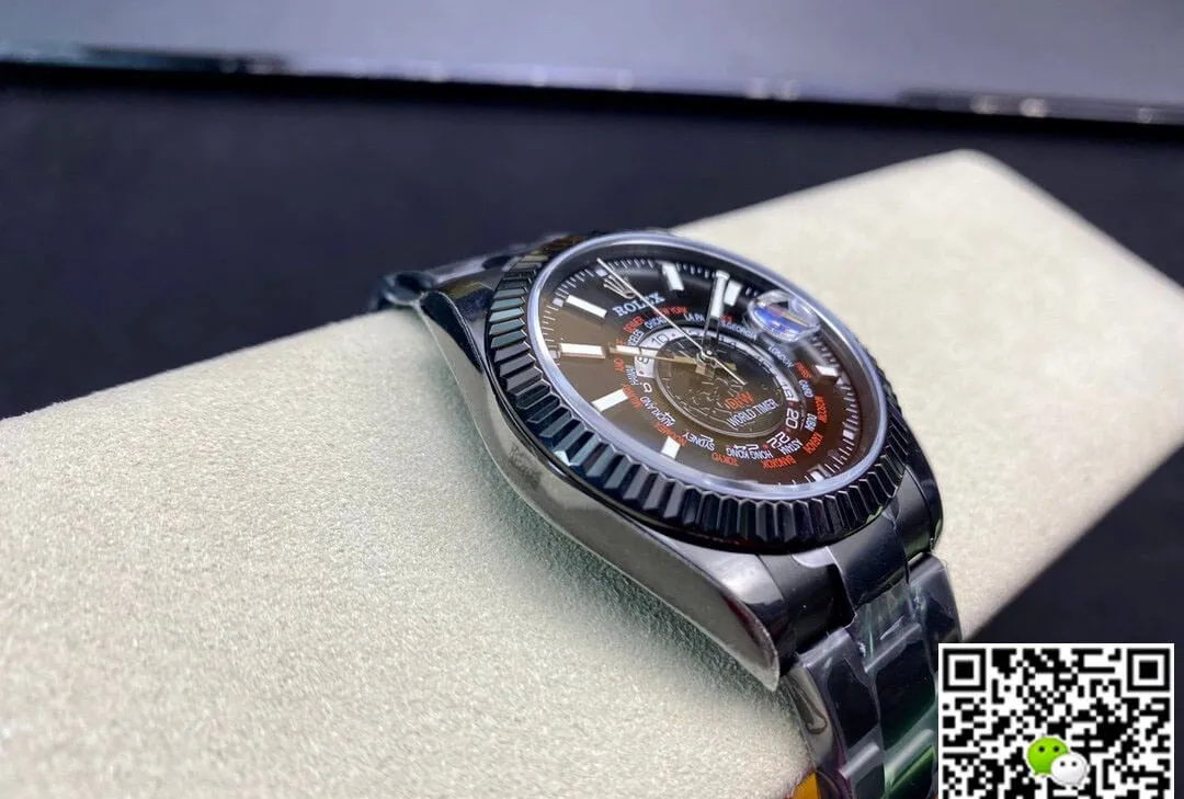 Rolex Sky Dweller 40MM WWF Factory 1:1 Best Edition Replica Watch Black Dial