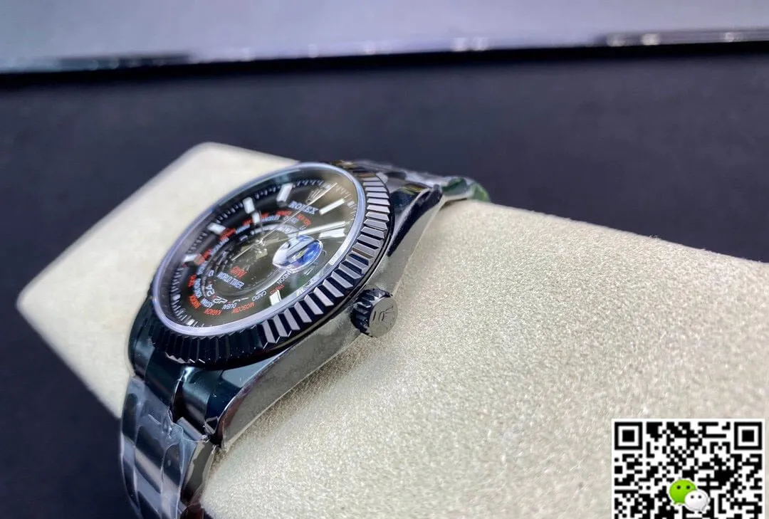 Rolex Sky Dweller 40MM WWF Factory 1:1 Best Edition Replica Watch Black Dial