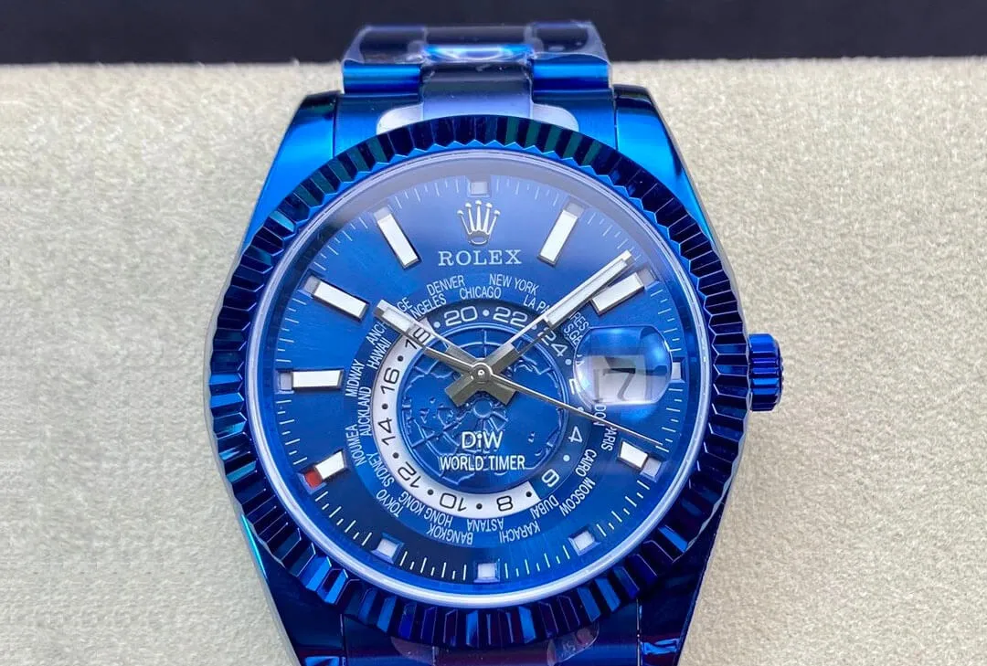 Rolex Sky Dweller 40MM WWF Factory 1:1 Best Edition Replica Watch Blue Dial